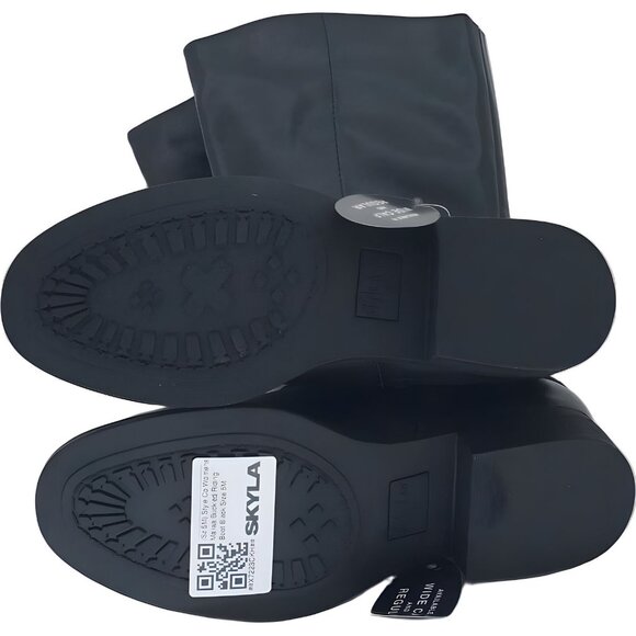 Stylish Women's Black Maliaa Riding Boots with Buckle - Size 5M - Picture 6 of 6